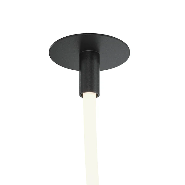 LED-Pendelleuchte Tau Typ A - Silikon / Aluminium - 1-flammig - Schwarz - Image 2