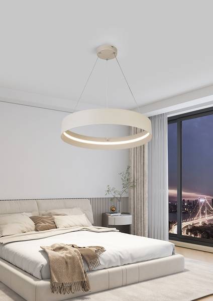 LED-Pendelleuchte Teresa - Eisen - Beige - Image 2