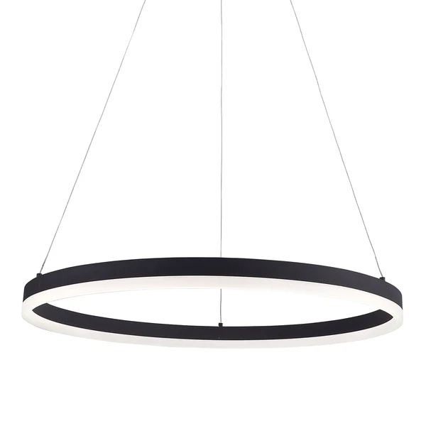 LED-Pendelleuchte Titus - Aluminium / Acrylglas - 1-flammig - Durchmesser: 60 cm