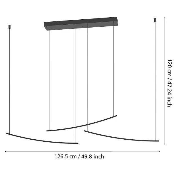 LED-Pendelleuchte Villeggi - Aluminium - 1-flammig - Schwarz - Image 10