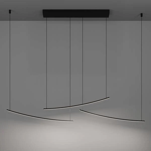 LED-Pendelleuchte Villeggi - Aluminium - 1-flammig - Schwarz - Image 6