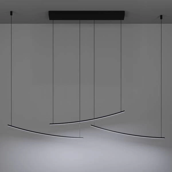 LED-Pendelleuchte Villeggi - Aluminium - 1-flammig - Schwarz - Image 8