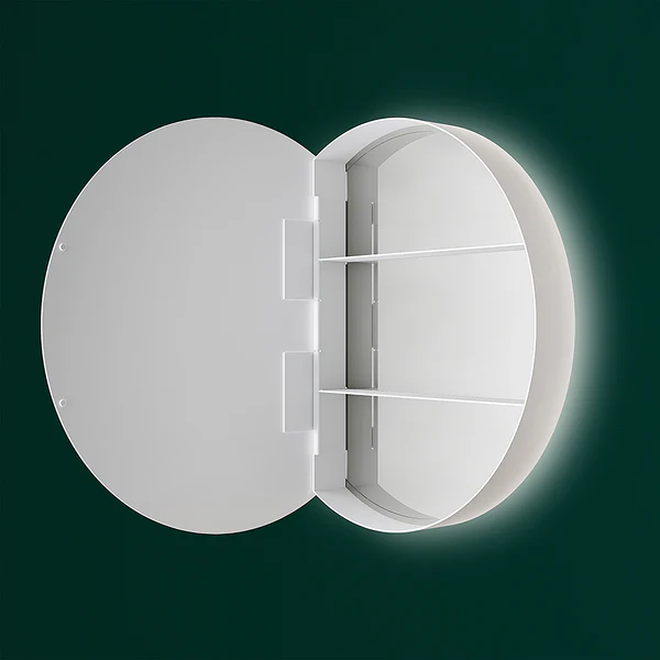 LED-Spiegelschrank Picasso - Spiegelglas / Aluminium - Weiß - Image 5