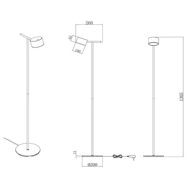 LED Stehleuchte Lavale - Eisen - Schwarz - Image 8