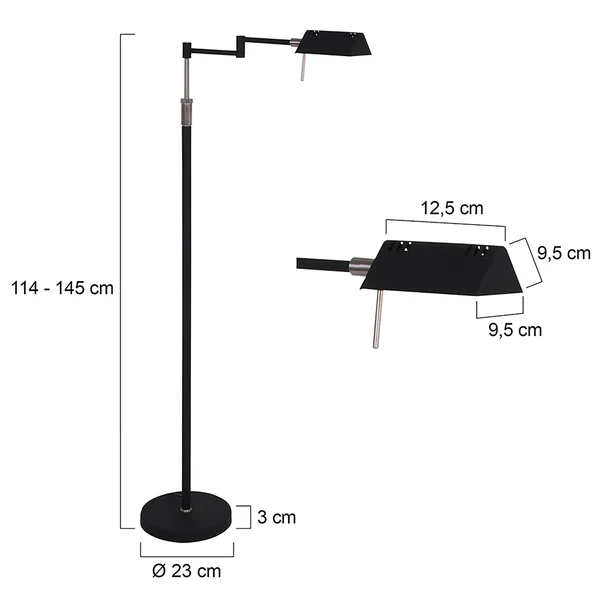 LED-Stehleuchte Mexlite IV - Eisen - 1-flammig - Image 7