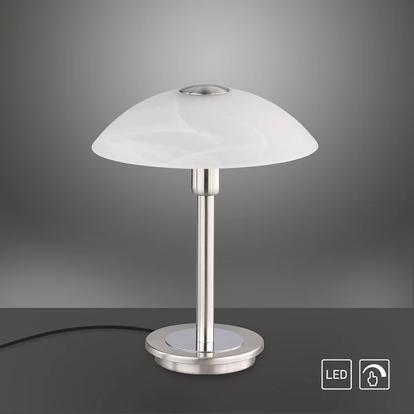 LED-Tischleuchte Enova - Milchglas / Eisen - 1-flammig - Silber - Image 10