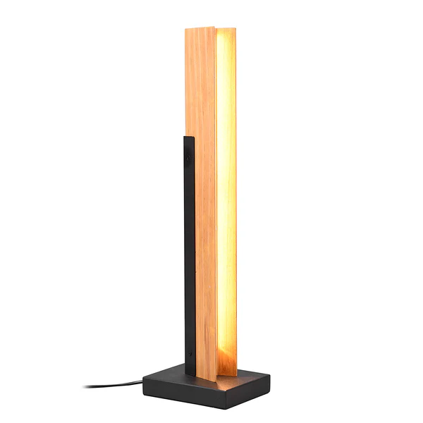 LED-Tischleuchte Kerala - Kiefer massiv / Stahl - 1-flammig