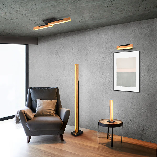 LED-Tischleuchte Kerala - Kiefer massiv / Stahl - 1-flammig - Image 3
