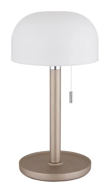 LED-Tischleuchte Norman - Acrylglas / Bambus massiv - 1-flammig - Beige - Image 3