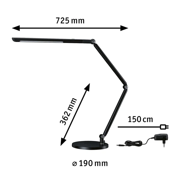 LED-Tischleuchte Siran - Acrylglas / Aluminium - 1-flammig - Schwarz - Image 12