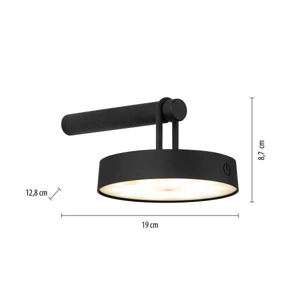 LED-Wandleuchte Arma - Eisen - 1-flammig - Schwarz - Image 10