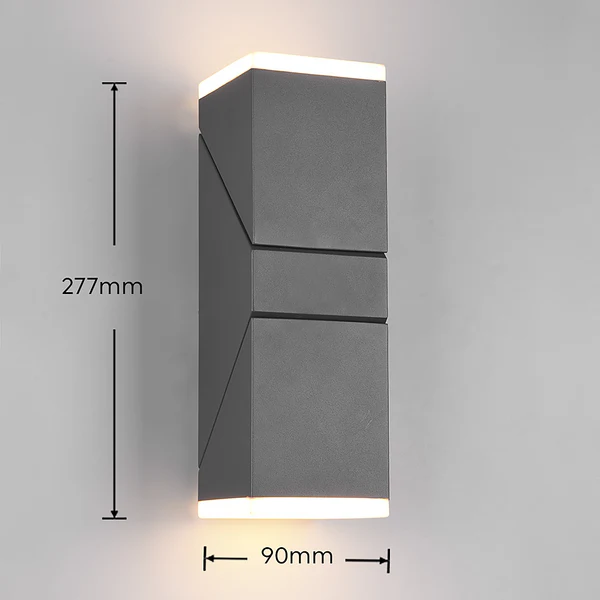 LED-Wandleuchte Avon Typ A - Polycarbonat / Aluminium - 2-flammig - Image 14
