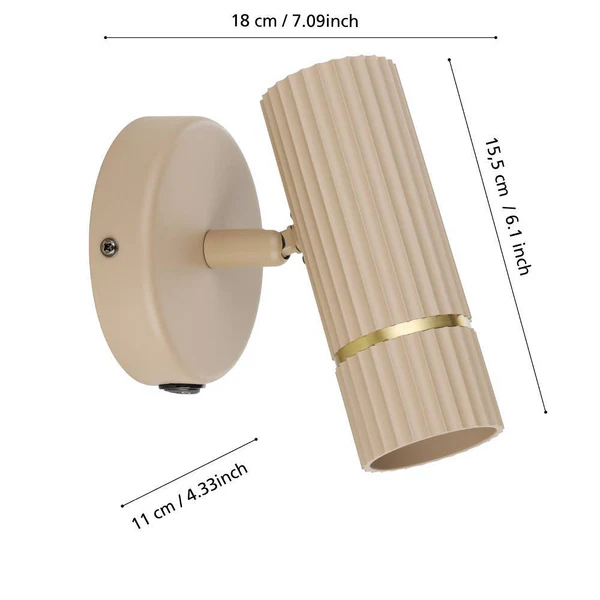 LED-Wandleuchte Caminia - Stahl - 1-flammig - Image 9