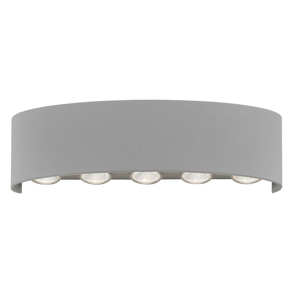 LED-Wandleuchte Carlo II - Aluminium - Flammenanzahl: 10