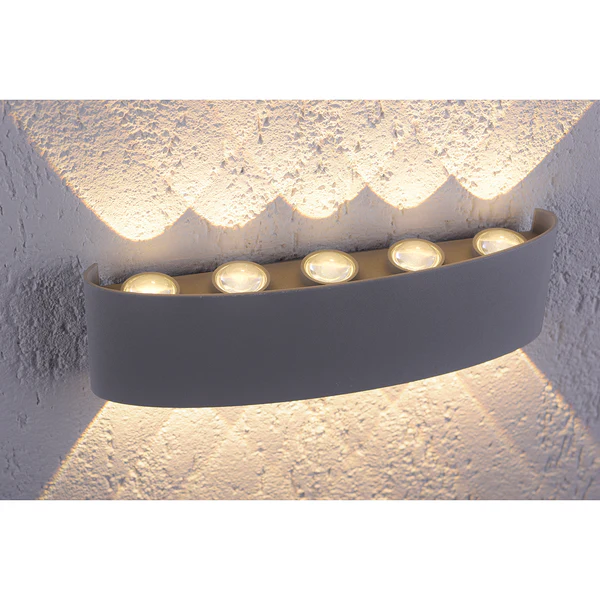 LED-Wandleuchte Carlo II - Aluminium - Flammenanzahl: 10 - Image 2