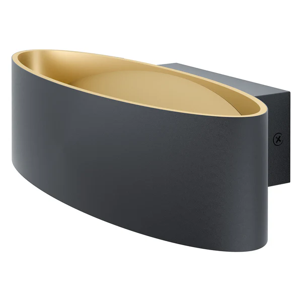 LED-Wandleuchte Maccacari - Polycarbonat / Aluminium - 1-flammig - Schwarz