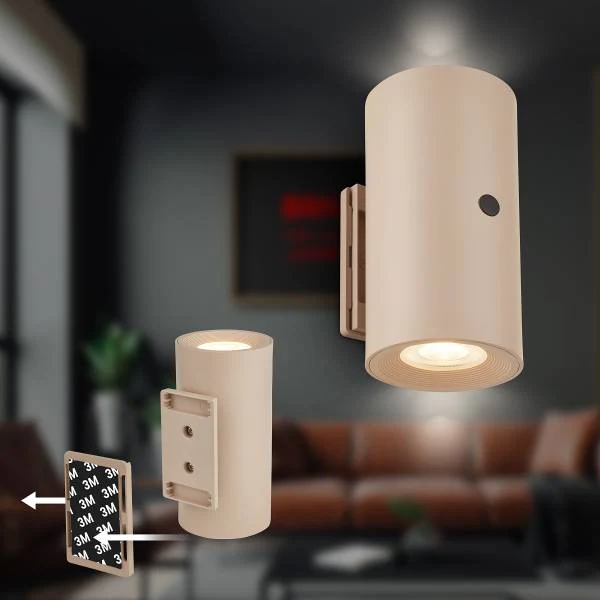 LED-Wandleuchte Misy - Polypropylen - Beige - Image 5