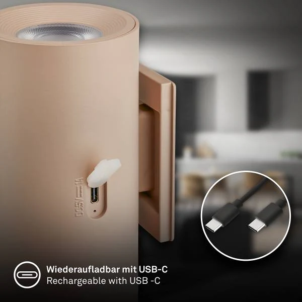 LED-Wandleuchte Misy - Polypropylen - Beige - Image 7