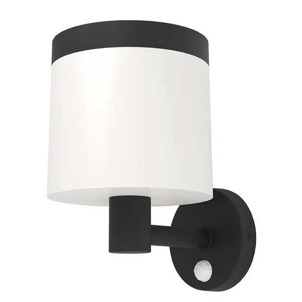 LED-Wandleuchte Pantete - Kunststoff - Schwarz/Weiß - 1-flammig