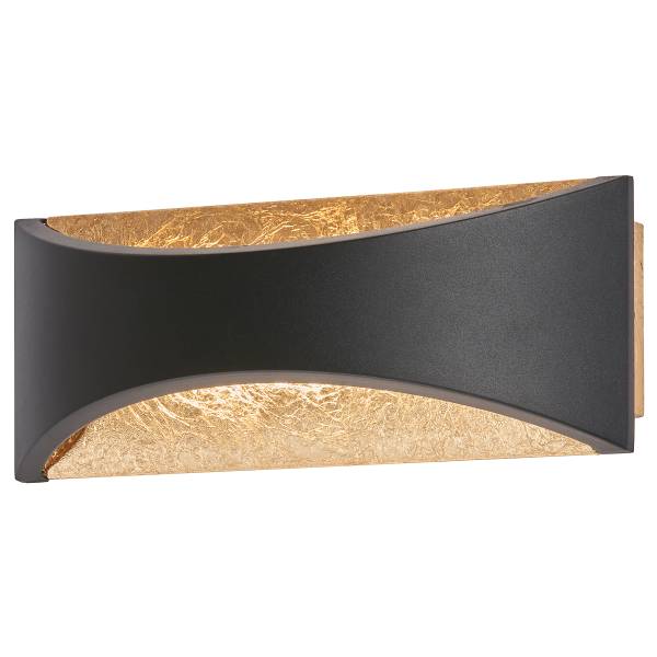 LED-Wandleuchte Rio - Eisen / Acrylglas - Schwarz / Gold - 1-flammig - Image 3
