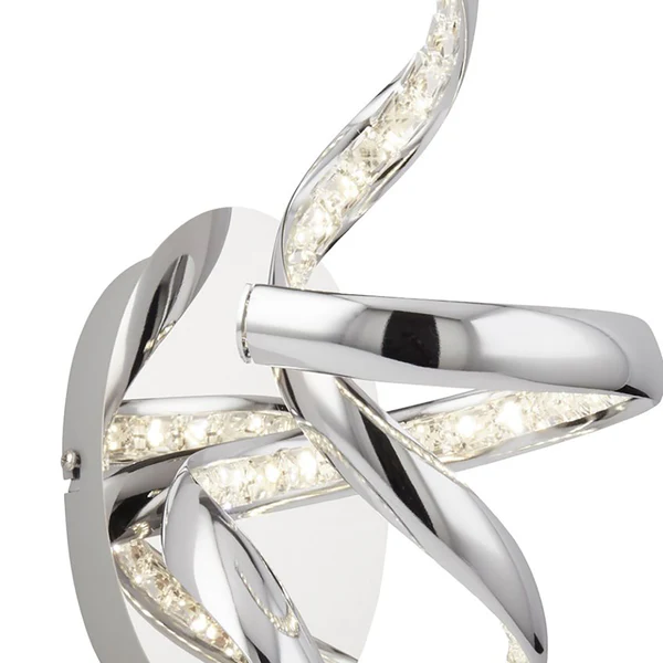 LED-Wandleuchte Twirls - Kristallglas / Stahl - 1-flammig - Image 2