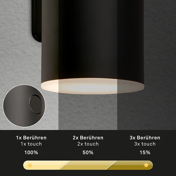 LED-Wandleuchte Upsa - Kunststoff - 1-flammig - Schwarz - Image 6