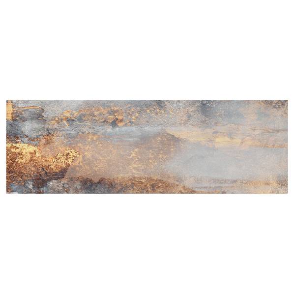 Leinwandbild Nebel Grau - Canvas / Fichte massiv - Grau / Mehrfarbig - 150 x 50 cm