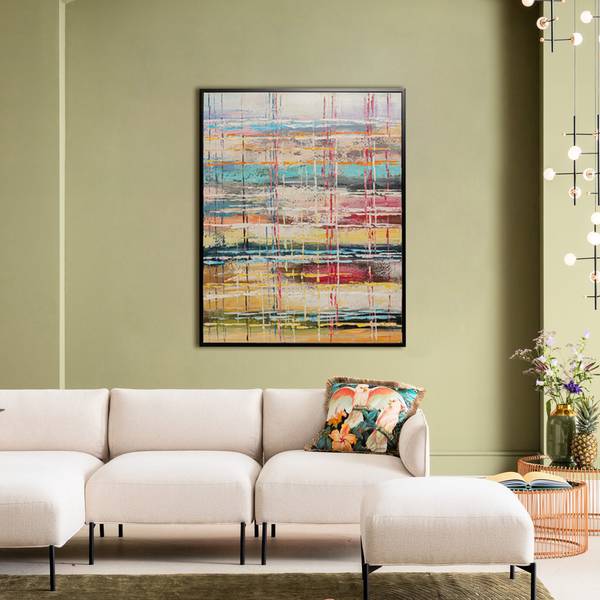 Leinwandbild Orizzonte - Multicolor - Kaltschaum - 80 x 100 x 4 cm - Image 2