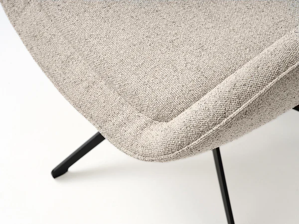 Loungesessel Baracoa - Bouclé / Stahl - Beige / Schwarz - Image 10