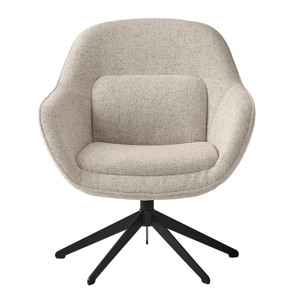 Loungesessel Baracoa - Bouclé / Stahl - Beige / Schwarz - Image 4