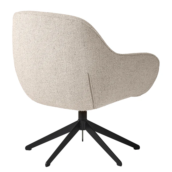 Loungesessel Baracoa - Bouclé / Stahl - Beige / Schwarz - Image 5