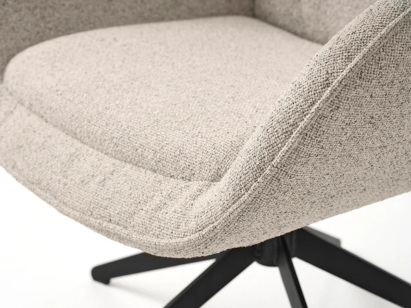 Loungesessel Baracoa - Bouclé / Stahl - Beige / Schwarz - Image 8
