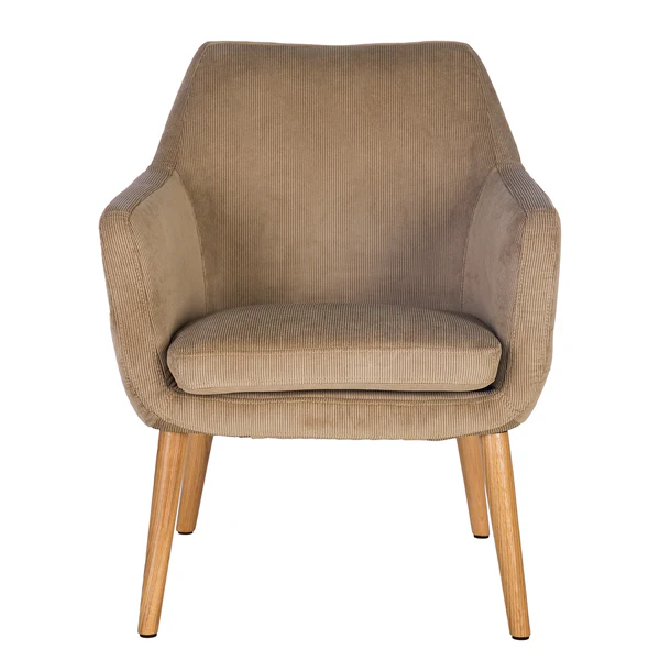 Loungesessel NICHOLAS - Cordstoff Winka: Beige - Image 4
