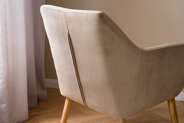 Loungesessel NICHOLAS - Cordstoff Winka: Beige - Image 9