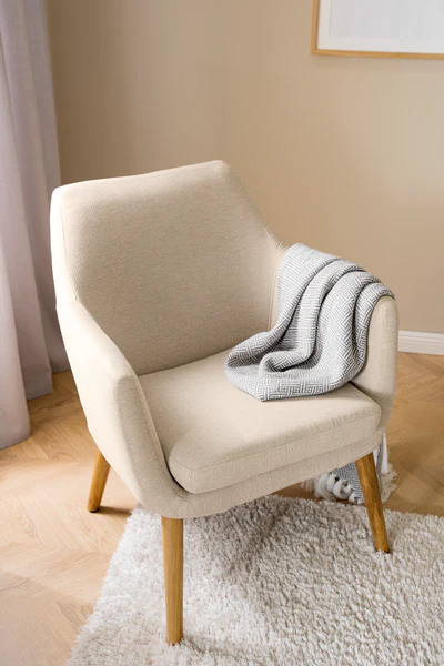 Loungesessel NICHOLAS - Webstoff Stefka: Beige - Image 3
