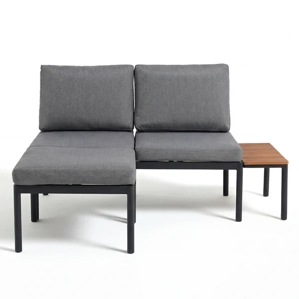 Loungeset Cuva 3-teilig - Aluminium - Grau - Image 4