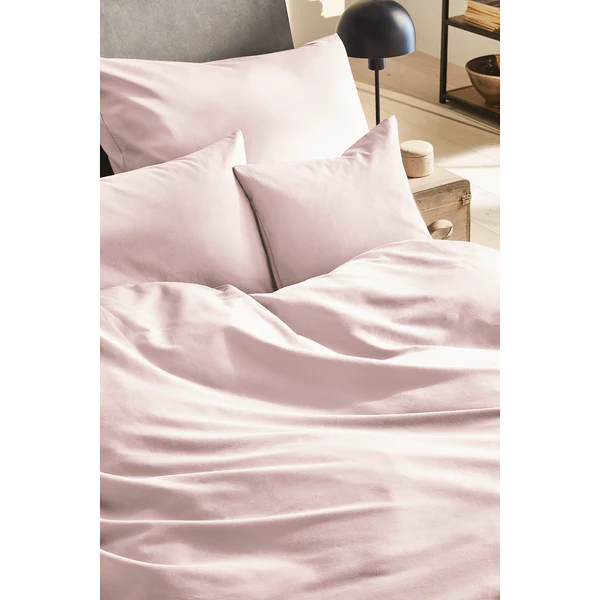 Luxus-Satin-Bettwäsche Montainville - Baumwolle - Rosa - 135 x 200 cm + Kissen 80 x 80 cm - Image 4