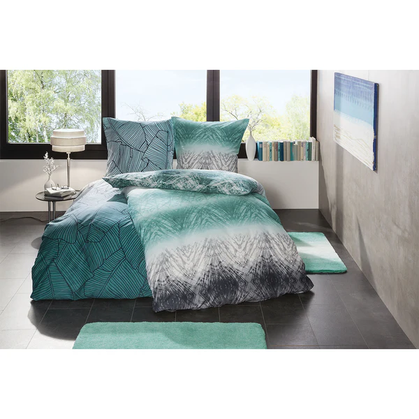 Mako-Satin-Bettwäsche Vero - Baumwollstoff - Matt Sand - 155 x 220 cm + Kissen 80 x 80 cm - Image 2