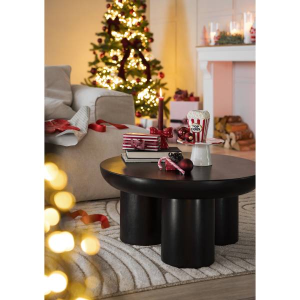 Massiver Couchtisch OLIDE - Akazie Schwarz - Image 3