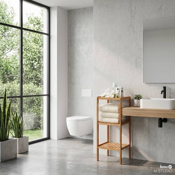 Massives Regal Taemot - Bambus - Höhe: 80 cm - Image 2