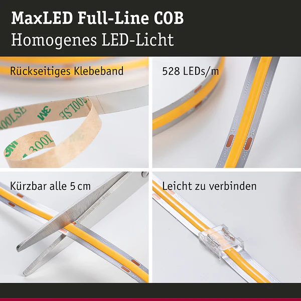 MaxLED-Stripe 500 COB Warmweiß - Polyacryl - Silber - Image 5