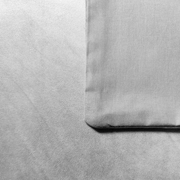 Microfaser-Bettwäsche Velluto - Baumwolle - Hellgrau - Lichtgrau - 220 x 140 cm - Image 4
