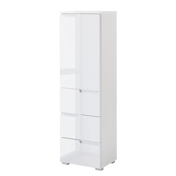 Midischrank Larado - Hochglanz Weiß / Weiß - Hochglanz Weiß