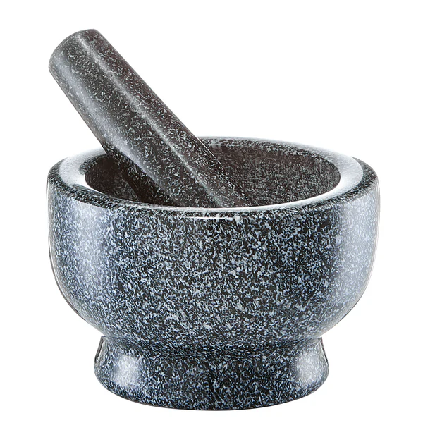 Mörser-Set Varkala - Granit - Anthrazit - Durchmesser: 13 cm
