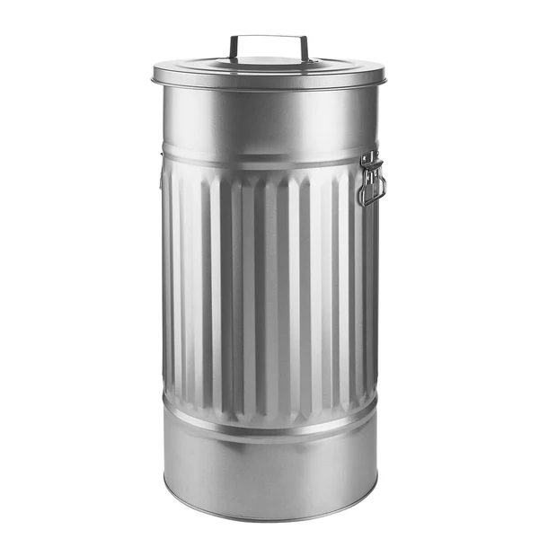 Mülltonne Oskar ZINC - Zink - Silber - Silber