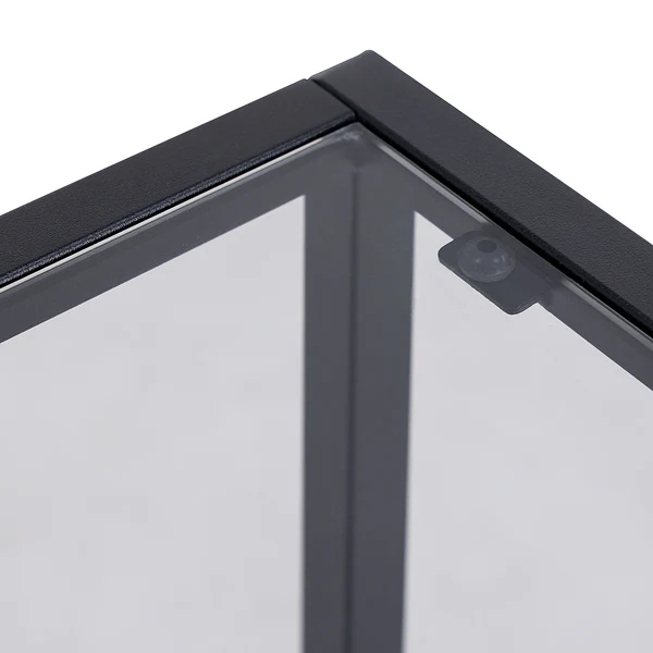 Nachtkommode Keable - Glas / Metall - Esche Schwarz Dekor - Image 15