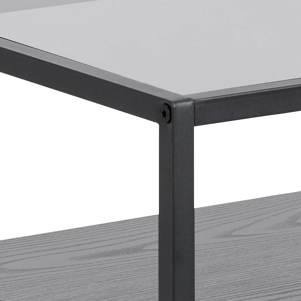 Nachtkommode Keable - Glas / Metall - Esche Schwarz Dekor - Image 16