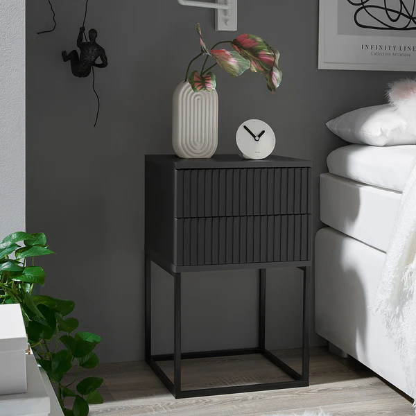 Nachtkommode Motts - Graphit - 40 x 65 cm - Image 2