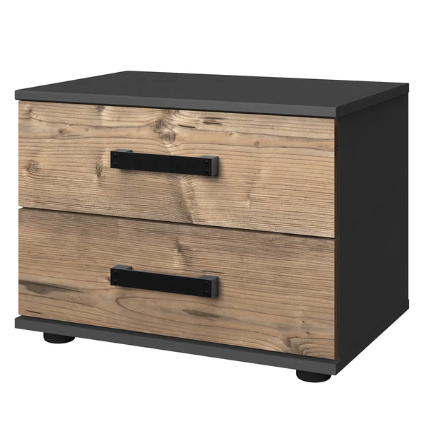 Nachtkommode Stockholm - Braun - Holzwerkstoff - 52 x 40 x 38 cm