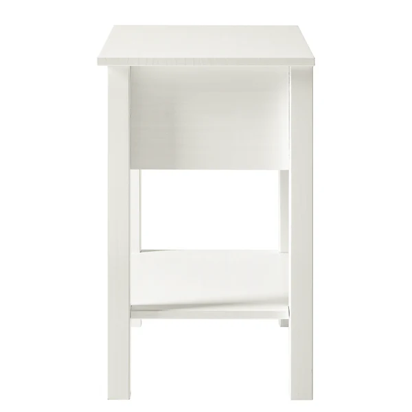 Nachttisch Belleria - Kiefer massiv / Wiener Geflecht - Weiß - Image 5